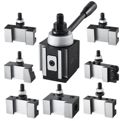 VEVOR Schnellwechsel-Werkzeughalter-Set, 8-teilig, Stahlhalter, passend für Mini-Drehmaschinen und Metalldrehmaschinen mit 152,4 bis 305 mm Umlaufdurchmesser, ideale Verbesserung für Ihre Werkstatt – Bild 10
