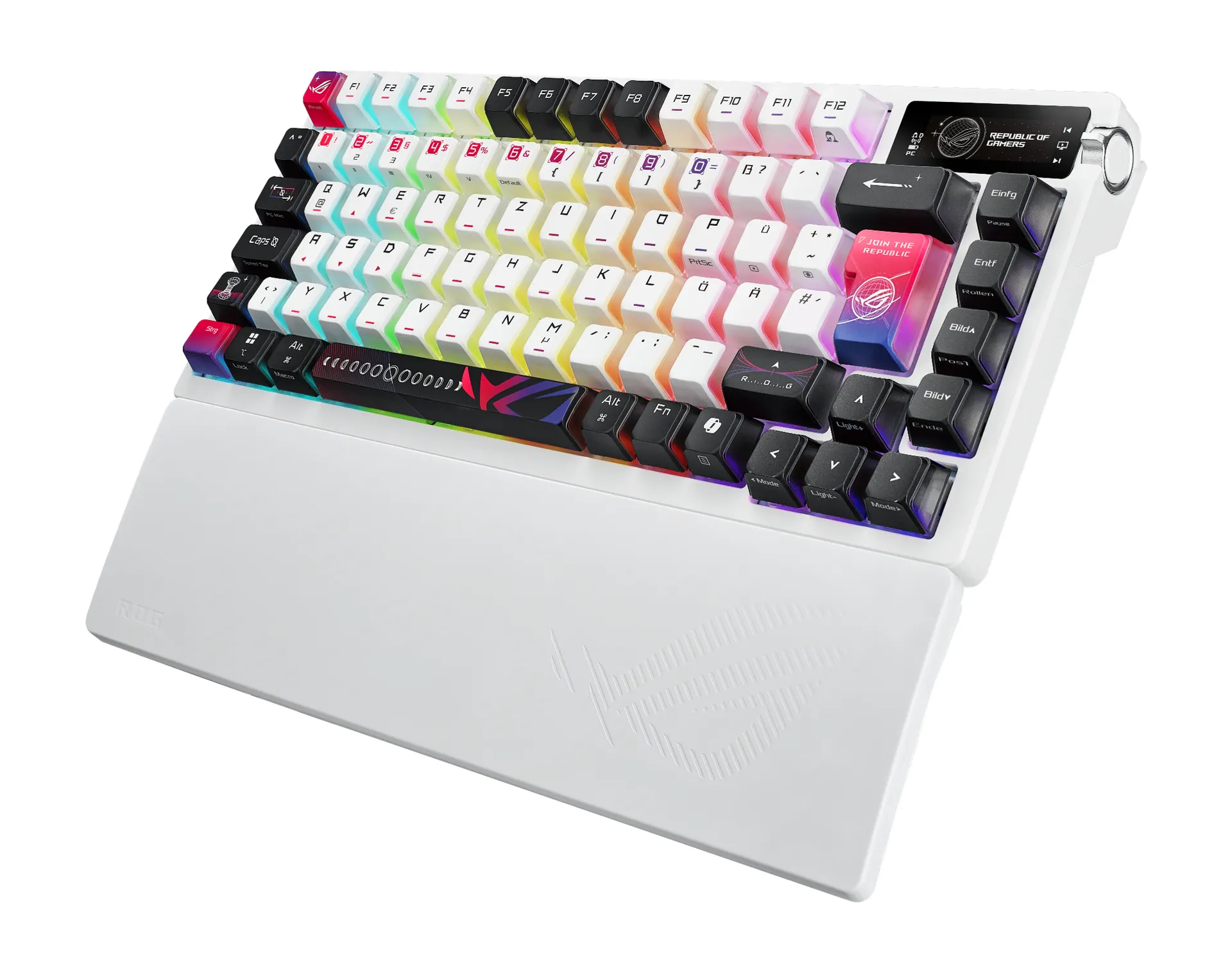 ASUS ROG Azoth X Tastatur Gaming USB + RF Wireless + Bluetooth QWERTZ Weiß – Bild 3