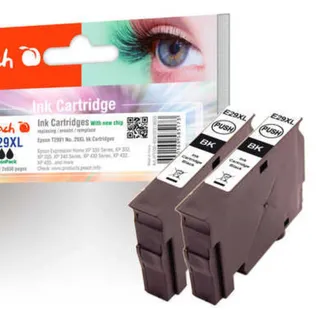 Peach 0F319659 Druckerpatrone 2 Stück(e) Schwarz Peach 0F319659 Druckerpatrone 2 Stück(e) Schwarz