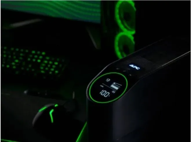 APC USV Back-UPS Pro 2200VA for Gaming 230V Pure Sinewave LCD Black, RGB-Beleuchtung, Schutzkontakt/kaltegeräte Dosen, – Bild 5