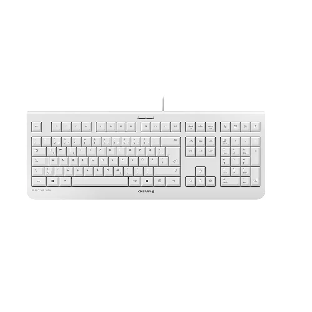 CHERRY KC 1000, Kabelgebundene Tastatur, Weiß Grau, USB (QWERTZ – DE) CHERRY KC 1000, Kabelgebundene Tastatur, Weiß Grau, USB (QWERTZ – DE)