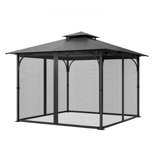VEVOR Moskitonetz für Pavillon, Mückennetz-Ersatz, passend für 304,8×304,8×198,1 cm große Pavillons, Insektennetz, 4-teiliger Seitenwand-Pavillonvorhang, mit Doppelreißverschluss (Nur Netz) VEVOR Moskitonetz für Pavillon, Mückennetz-Ersatz, passend für 304,8×304,8×198,1 cm große Pavillons, Insektennetz, 4-teiliger Seitenwand-Pavillonvorhang, mit Doppelreißverschluss (Nur Netz)