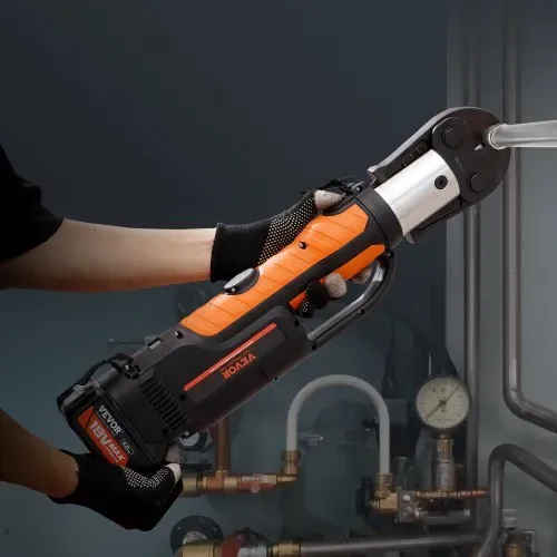 VEVOR Presswerkzeug und Akku-Set, Pro-Presswerkzeug, elektrisches Rohr-Crimpwerkzeug mit M15-, M22-, M28-Backen, Presswerkzeug-Set mit 2 Stück 18-V-4,0-Ah-Akku, Schnellladegerät und Tragetasche – Bild 7