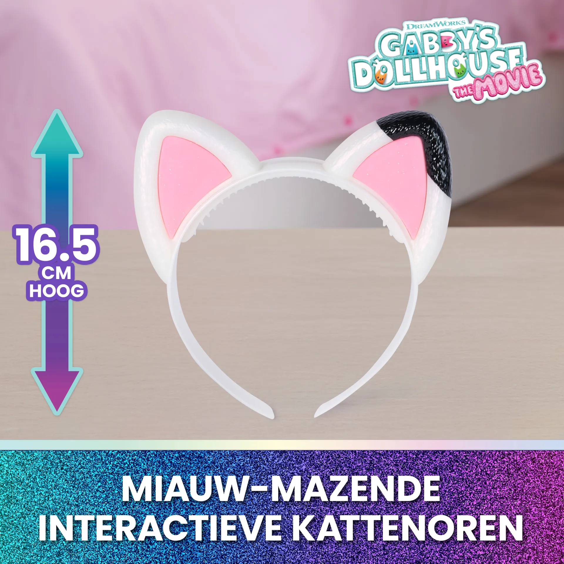 Gabby's Dollhouse DREAMWORKS : DER FILM - Interaktiver Miau-tastischer Katzenohren-Haarreif mit Licht, Sound & 3 Spielmodi – Bild 4