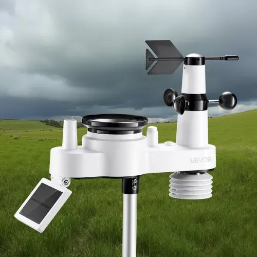 VEVOR 7-in-1 WLAN-Wetterstation mit APP, 7,5-Zoll-VA-Display, solarbetriebener Außensensor, Wettercenter zur Wettervorhersage, Windgeschwindigkeit, Temperatur, Luftfeuchtigkeit, Niederschlag – Bild 7