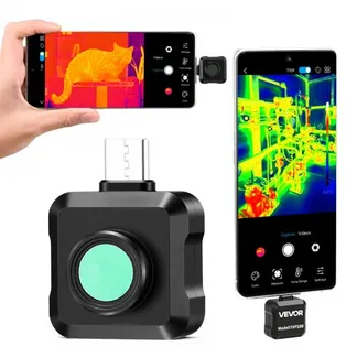 VEVOR Wärmebildkamera für Android, 320×240 Super IR 160×120 IR-Auflösung Thermobildkamera für Smartphone Tablet mit USB-C Anschluss, 25Hz Infrarotkamera mit 15 Farbpaletten für -20°C-550°C Inspektion VEVOR Wärmebildkamera für Android, 320×240 Super IR 160×120 IR-Auflösung Thermobildkamera für Smartphone Tablet mit USB-C Anschluss, 25Hz Infrarotkamera mit 15 Farbpaletten für -20°C-550°C Inspektion