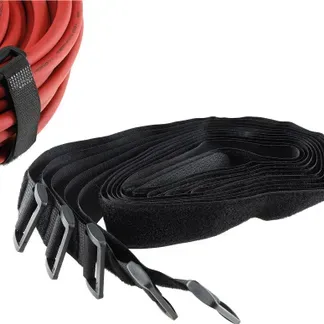 Klettband mit Öse, 5er Pack 80x3cm, schwarz Klettband mit Öse, 5er Pack 80x3cm, schwarz