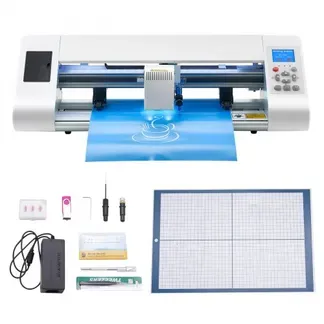 VEVOR Vinylschneider (33 cm Schnittgröße) mit automatischer Kantenerkennung & Designsoftware & Materialien, kompatibel mit SVG/EPS/PLT, für individuelle Bastelarbeiten Karten Aufkleber VEVOR Vinylschneider (33 cm Schnittgröße) mit automatischer Kantenerkennung & Designsoftware & Materialien, kompatibel mit SVG/EPS/PLT, für individuelle Bastelarbeiten Karten Aufkleber