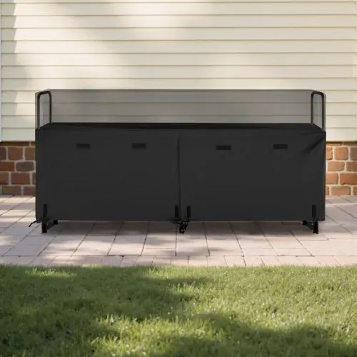 VEVOR Metall Kaminholzregal, 257x36x117 cm Brennholzregal, Kaminholzunterstand aus Metall, max. Tragkraft 300 kg, Feuerholzregal, Kaminholzlager, Stapelhilfe für Veranden, Terrassen, Gärten – Bild 7
