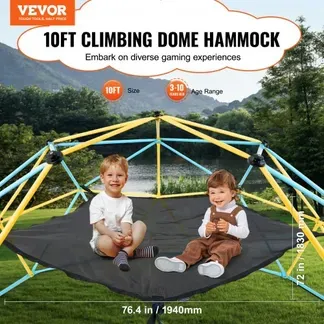 VEVOR Hängematte, Zubehör für Kletterdom, geeignet für 304,8 cm Kletterdom, Tragkraft 158 kg, Klettergerüst-Hängematte Outdoor (nur Hängematte) VEVOR Hängematte, Zubehör für Kletterdom, geeignet für 304,8 cm Kletterdom, Tragkraft 158 kg, Klettergerüst-Hängematte Outdoor (nur Hängematte)