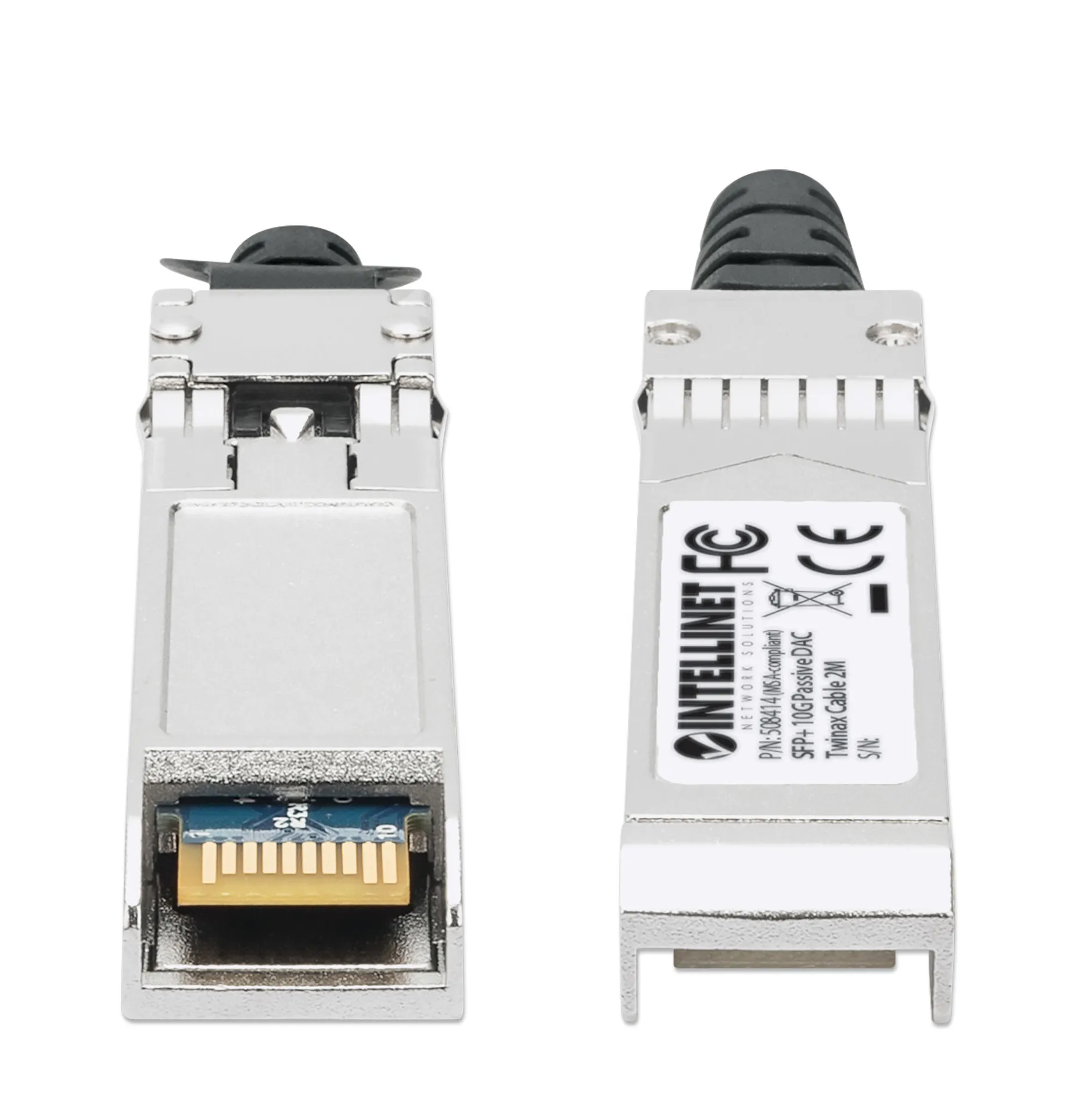 Intellinet 508414 InfiniBand/Glasfaserkabel 2 m SFP+ Schwarz, Silber – Bild 3