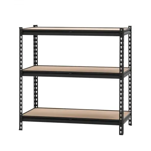 VEVOR Schwerlastregal 923x459x1813mm, 907,2kg Belastbares Lagerregal mit Stahlgestell 5 Verstellbaren MDF-Platten, Teilbares Steckregal als Werkbank, Flexibles Metallregal für Keller Garage Werkstatt – Bild 10