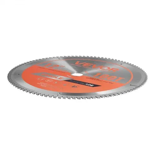 VEVOR Kreissägeblatt, 305 mm Durchmesser, 100 scharfe Zähne aus Legierung, 25,4 mm Aufnahme, feines Finish, Aluminium-Schneidblatt für Kreissäge, mit geräuschreduzierenden Wärmeabzügen, zum Schneiden von Stahl und Metall – Bild 10