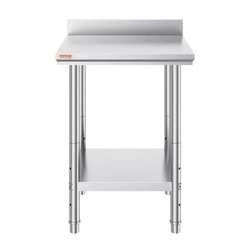 VEVOR Edelstahl Arbeitstisch 60 cm x 60 cm Essenszubereitung mit Aufkantung für die Zubereitung von Mahlzeiten, Nähen, Waschen, Basteln, Garagennutzung usw. – Bild 10
