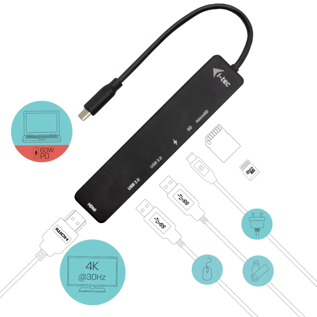 i-tec USB-C Travel Easy Dock 4K HDMI + Power Delivery 60 W – Bild 4