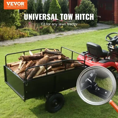 VEVOR Schwerlastbarer Rasentraktor Kippanhänger mit 340 kg Tragkraft, Anhängevorrichtung mit Kippbarer Ladefläche, Anhänger mit abklappbaren Seitenwänden, Schwarzer ATV UTV Kippanhänger Anhänger VEVOR Schwerlastbarer Rasentraktor Kippanhänger mit 340 kg Tragkraft, Anhängevorrichtung mit Kippbarer Ladefläche, Anhänger mit abklappbaren Seitenwänden, Schwarzer ATV UTV Kippanhänger Anhänger