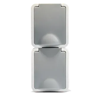 Feuchtraum Doppelsteckdose McPower “Fix“, Steckanschluss, 250V~/16A, IP54, AP Feuchtraum Doppelsteckdose McPower “Fix“, Steckanschluss, 250V~/16A, IP54, AP