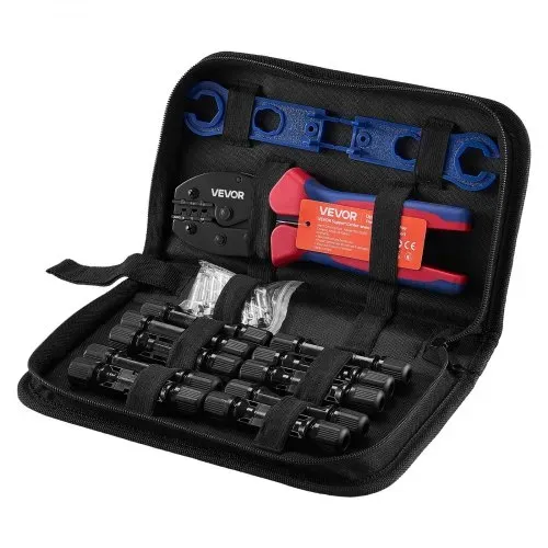 VEVOR Solar Crimpzange Set für 2,5-6 mm², Crimpwerkzeug mit Metrischen & AWG-Markierungen, inkl. Solar-Steckverbindern, Kabelverbindern, Schraubenschlüsseln & Aufbewahrungskoffer – Bild 8