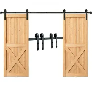 VEVOR 244cm Schiebetürbeschlag J-förmig Schiebetürsystem mit 2-teiligen Schienen 150kg Tragfähigkeit Laufschiene Ideal für Schiebetüren mit Türstärke von 32-45mm, Türbreite von 1,12-1,32m VEVOR 244cm Schiebetürbeschlag J-förmig Schiebetürsystem mit 2-teiligen Schienen 150kg Tragfähigkeit Laufschiene Ideal für Schiebetüren mit Türstärke von 32-45mm, Türbreite von 1,12-1,32m
