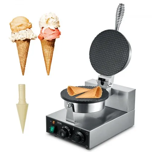 VEVOR elektrische Eistütenmaschine kommerzielle Waffeltütenmaschine 1230 W, antihaftbeschichtete Frühlingsrollenform, mit Temperatur- und Zeitregelung, Griff, für Restaurant Bäckerei Snackbar Familie VEVOR elektrische Eistütenmaschine kommerzielle Waffeltütenmaschine 1230 W, antihaftbeschichtete Frühlingsrollenform, mit Temperatur- und Zeitregelung, Griff, für Restaurant Bäckerei Snackbar Familie