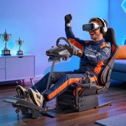 VEVOR Lenkradständer, Racing Wheel Stand, Simulator-Cockpit, passend für Logitech G25, G27, G29, G920, G923, Thrustmaster T300RS, TX F458, T500RS, T3PA-PRO (F1/GT) und CSR-Pedale – Bild 7