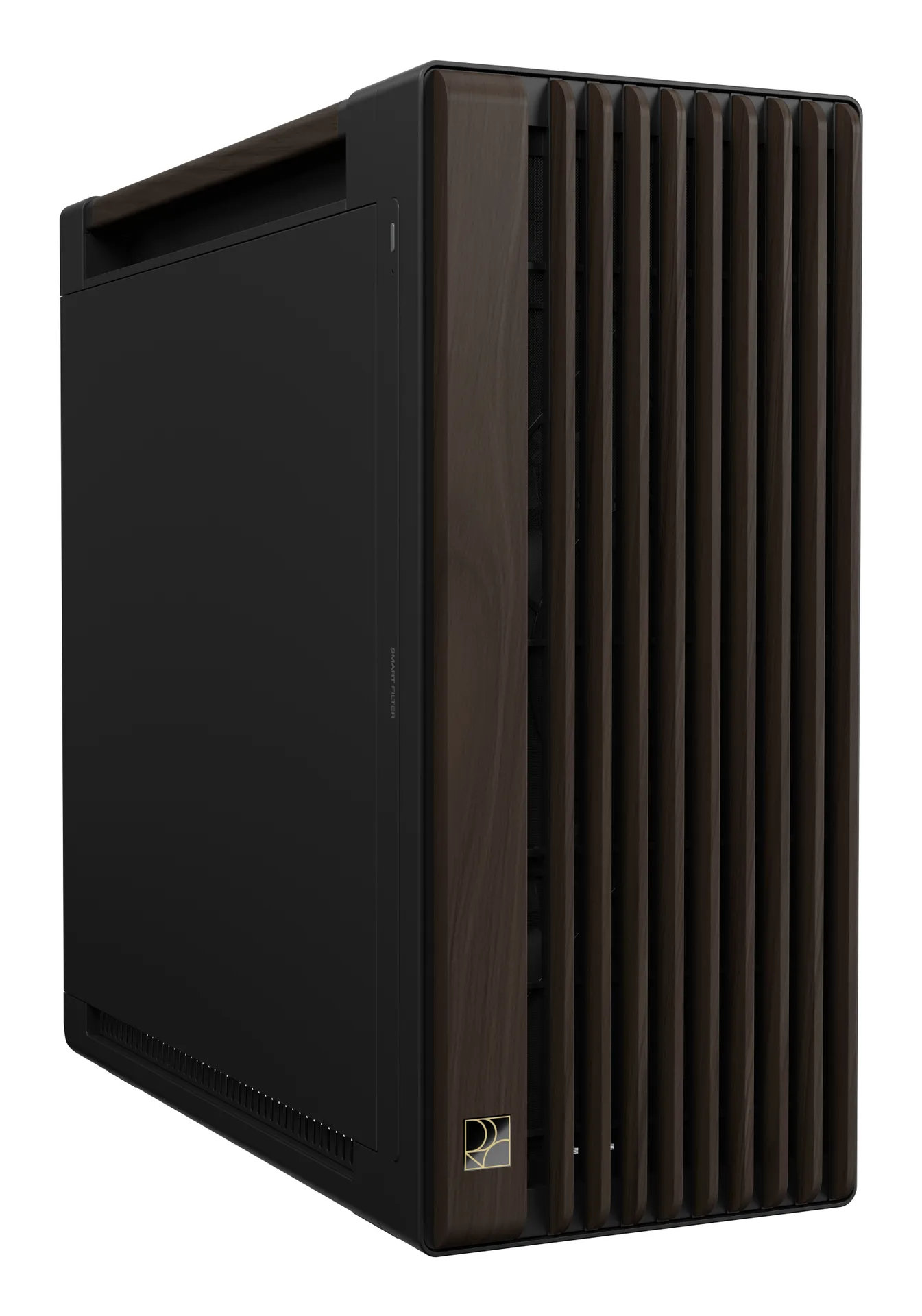ASUS ProArt PA602 Wood Edition Modern Black - Metal Panel Midi Tower Schwarz, Holz – Bild 2