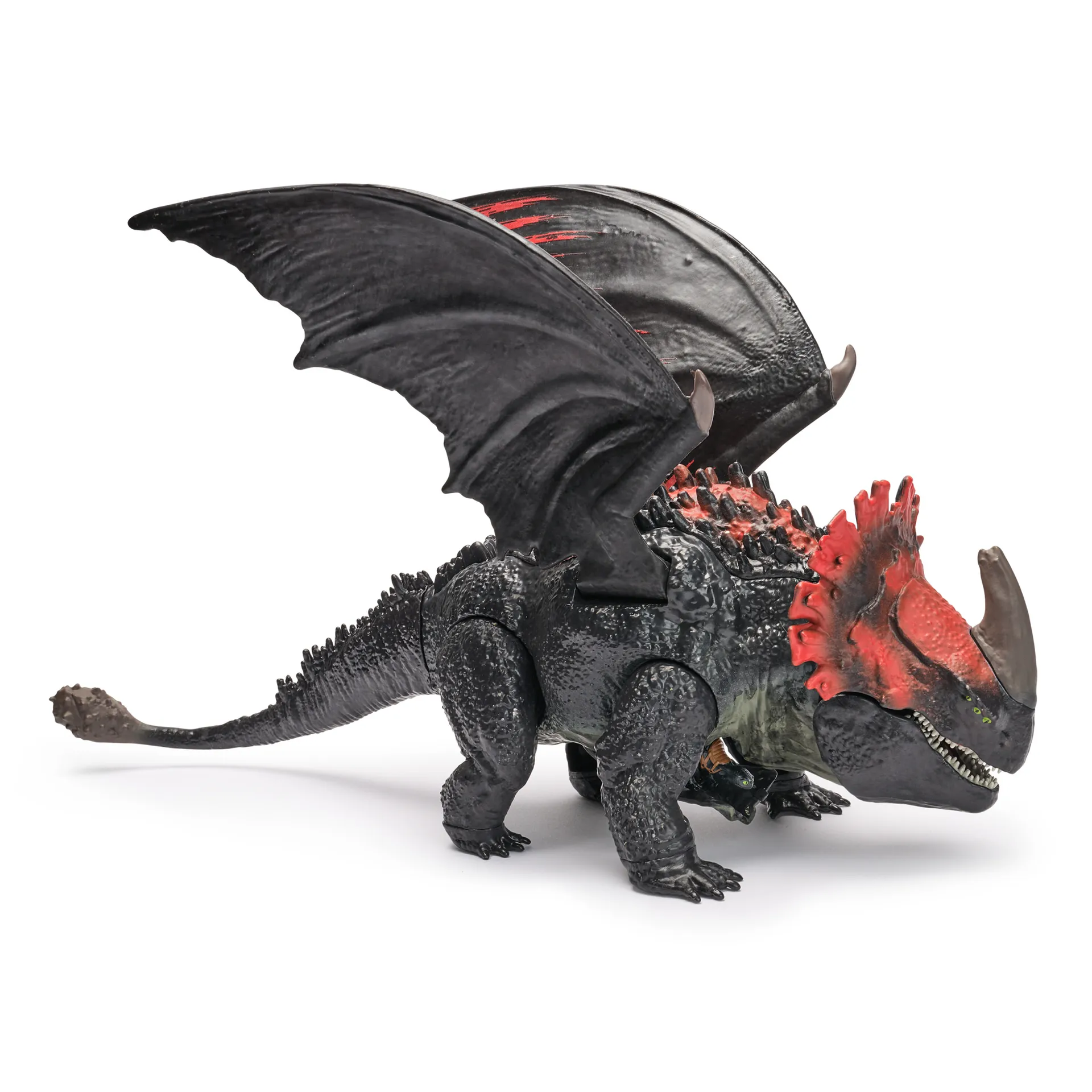 DreamWorks Dragons Drachenzähmen leicht gemacht - Actionfiguren-Set mit Roter Tod-Drachenfigur & Mini Ohnezahn – Bild 4