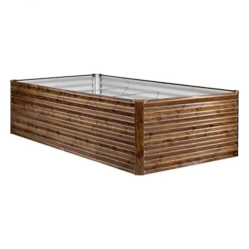 VEVOR Hochbeet Metall 240x120x62 cm, Rechteckiges Gartenbeet, Pflanzkasten-Set für Außenbereich, Gemüsebeet mit Handschuhen, Blumenbeet, Pflanzbeet, Pflanzkübel, Frühbeet für Blumen & Gemüse – Bild 9