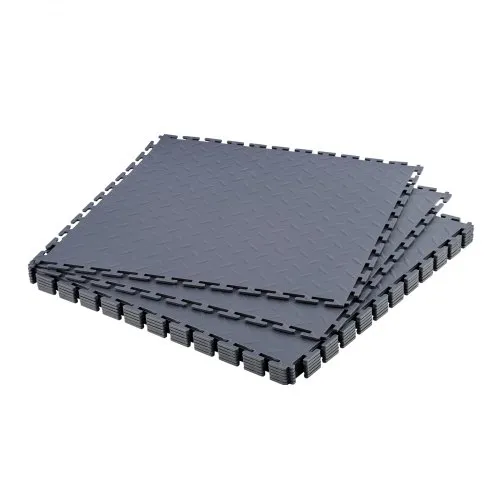 VEVOR PVC Garagenboden, 8er-Pack 513x513x5 mm, Werkstattboden, Industrieboden, Klick Verlegung, rutschfeste PVC-Matten mit Diamantplatte für Werkstatt, Lager, Werkzeugraum, Graphitgrau VEVOR PVC Garagenboden, 8er-Pack 513x513x5 mm, Werkstattboden, Industrieboden, Klick Verlegung, rutschfeste PVC-Matten mit Diamantplatte für Werkstatt, Lager, Werkzeugraum, Graphitgrau
