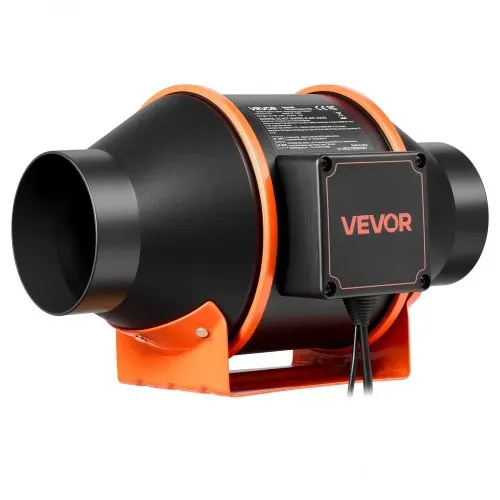 VEVOR 101,6mm Rohrventilator Regelbar, 349m³/h Inline-Rohrlüfter mit PWM & App-Steuerung, Kanalventilator mit 10 Stufen 9h Timer EC-Motor, Abluftventilator für Gewächshaus Badzimmer Keller Rauchabzug – Bild 9