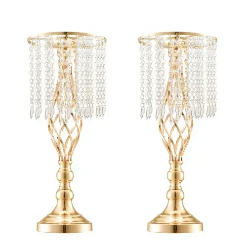 VEVOR 12 STK 49 cm hoher Blumenständer aus Kristallglas für Hochzeiten, Metallvase für Hochzeitsmittelstücke, goldene Blumenhalter, Blumenständer für Tische, Hochzeitsessen, Partys, Zeremonien, Geburtstagsveranstaltungen – Bild 9