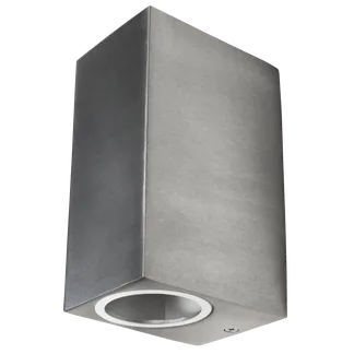 Wandleuchte McShine “Square-E“ Edelstahl-Optik, IP44, 2x GU10, Aluminium Gehäuse Wandleuchte McShine “Square-E“ Edelstahl-Optik, IP44, 2x GU10, Aluminium Gehäuse