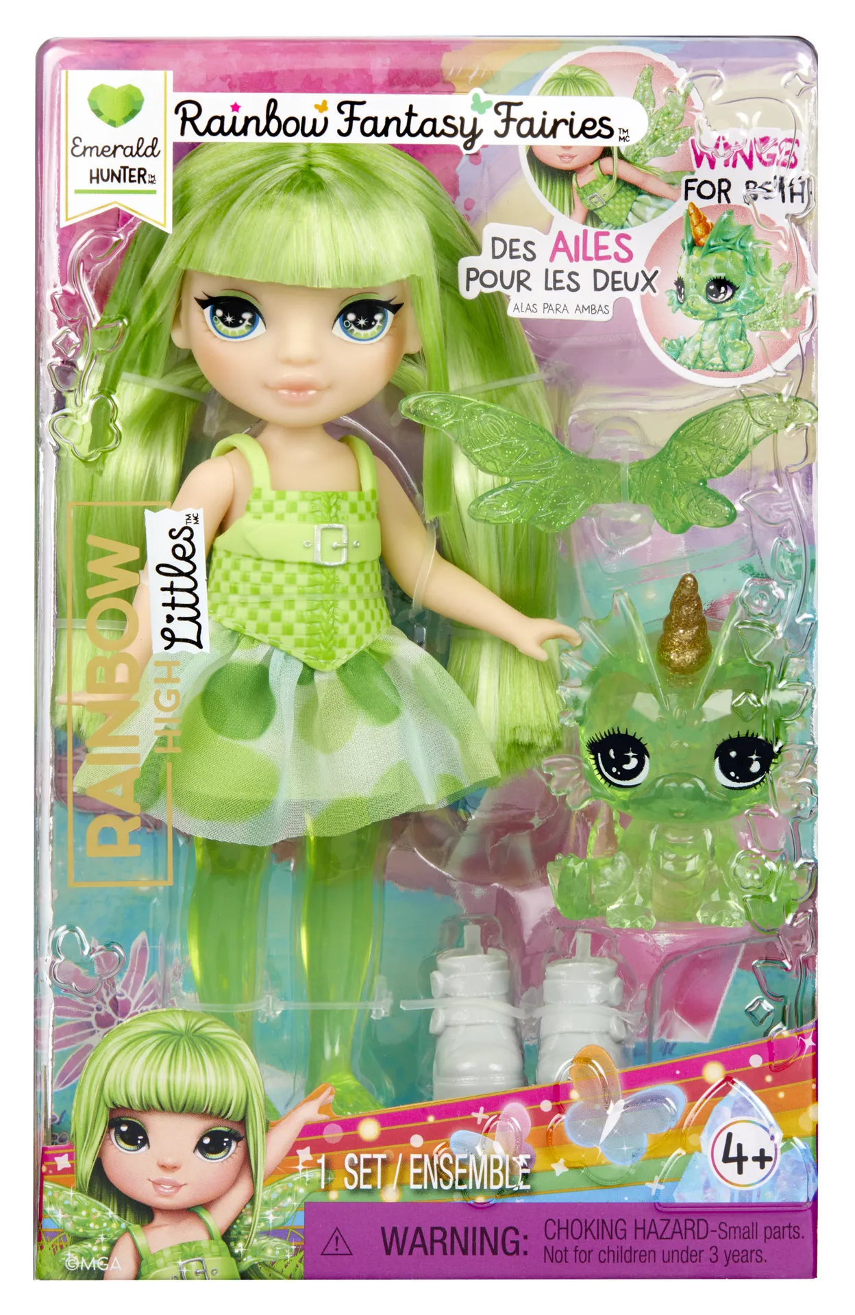 Rainbow High Littles Rainbow Fantasy Fairies Doll- Emerald (Green) – Bild 2