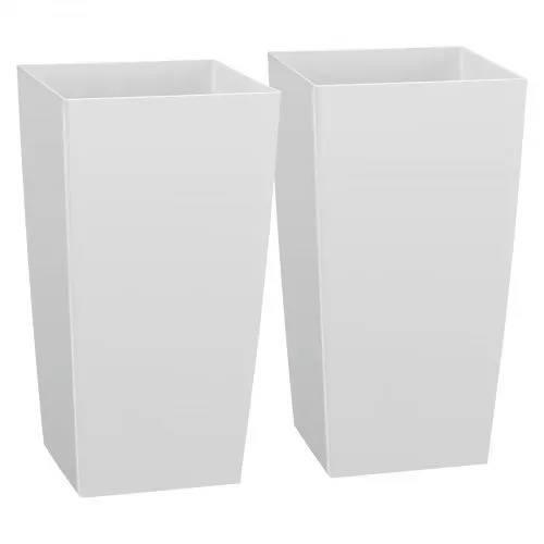 VEVOR Pflanztopf 390x390x750 mm 2er-Set, Blumentopf, Blumenkübel, PP-Pflanzgefäß, Planzkübel, Pflanzkasten mit Innentopf & Abflusslöchern, Geeignet für Zimmer- & Gartenpflanzen, Weiß – Bild 10