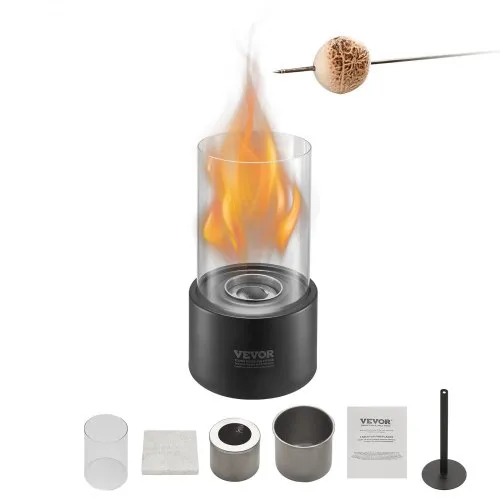 VEVOR Feuerstelle, φ160x285mm Tischkamin aus Metall, Dekoration für drinnen & draußen, Feuerschale für Reinigungsalkohol, Smores-Maker mit Glas, Feuerkorb für Terrasse & Balkon mit Feuerlöscherabdeckung VEVOR Feuerstelle, φ160x285mm Tischkamin aus Metall, Dekoration für drinnen & draußen, Feuerschale für Reinigungsalkohol, Smores-Maker mit Glas, Feuerkorb für Terrasse & Balkon mit Feuerlöscherabdeckung
