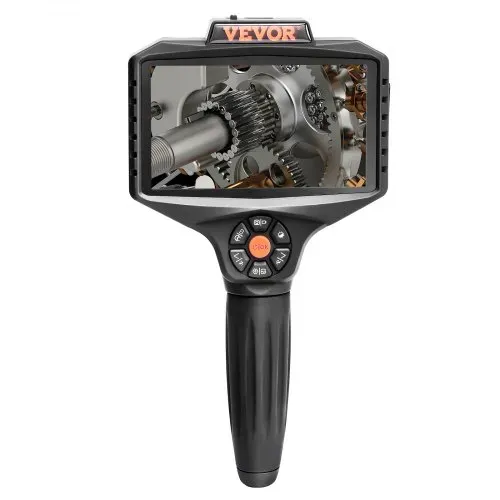 VEVOR Endoskopkamera Dreifachlinse 5" IPS-Bildschirm 854x480 Inspektionskamera 5m Kabel Rohrkamera 5000mAh Akku für 5-6Std. Kanalkamera IP67 Endoskop 180°Drehbar Automotoren Abwasserkanäle HVAC-Kanäle – Bild 8