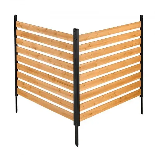 VEVOR 2 tlg. Sichtschutzzaun Klimaanlage Abdeckung, 1219x1244x1219 mm, Holzzaun mit Metallerdspießen für Außenbereich, Einstellbarer Winkel, für Außengeräte wie Klimaanlagen, Wärmepumpe & Mülltonne – Bild 9