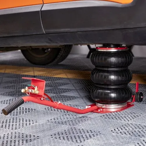 VEVOR Pneumatischer Wagenheber Triple Bag Air Jack 3 t, Dreifachbeutel Luftheber 140-450 mm Hubhöhe Sack-Luftwagenheber, 5 Minuten Hub Luftheber Wagenheber Arbeitssparend für SUV, Lkw, Pkw usw. – Bild 7