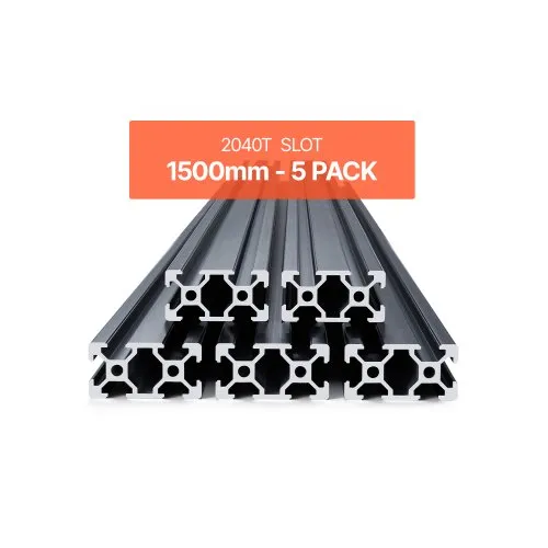 VEVOR 5er Set Aluprofil 1500 mm T-Nut 2040 Aluminium-Strangpressprofil, eloxierte Linearschiene nach europäischem Standard, Nutenprofil für 3D-Drucker, CNC-Maschine DIY, Lasergravur, Schwarz VEVOR 5er Set Aluprofil 1500 mm T-Nut 2040 Aluminium-Strangpressprofil, eloxierte Linearschiene nach europäischem Standard, Nutenprofil für 3D-Drucker, CNC-Maschine DIY, Lasergravur, Schwarz