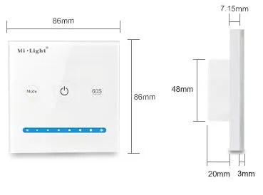 MiBoxer P1 LED Fernbedienung Smart Panel Controller(Brightness) – Bild 10