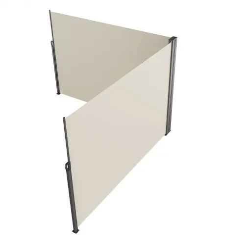 VEVOR Seitenmarkise 200 x 600 cm Seitenwandmarkise aus 180 g/m² Polyestergewebe mit PU-Beschichtung Markise einziehbarer Griff mit Federmechanismus Sichtschutz Blickschutz für Balkone Innenhöfe Beige – Bild 10