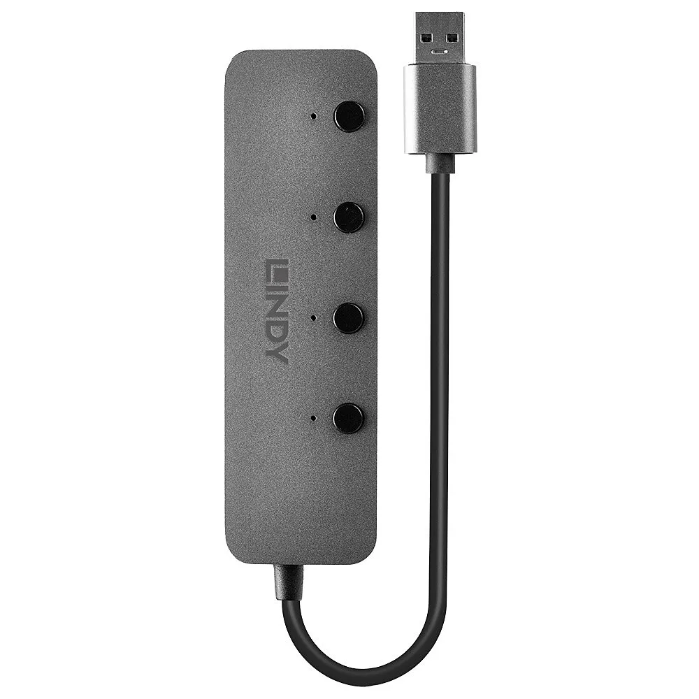 Lindy 43309 Schnittstellen-Hub USB 3.2 Gen 1 (3.1 Gen 1) Type-A 5 Mbit/s Grau – Bild 5