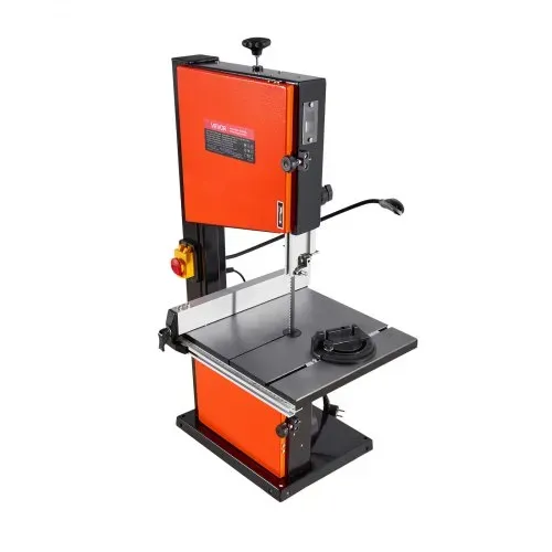 VEVOR Bandsäge, Schnittbreite 254 mm, Zweigang-Holzbandsäge mit 373-W-Motor (1/2 PS), Schnitthöhe 160 mm, 335x340 mm Gusseisentisch, mit 360°-Arbeitsleuchte, Gehrungsanschlag, Parallelanschlag – Bild 8