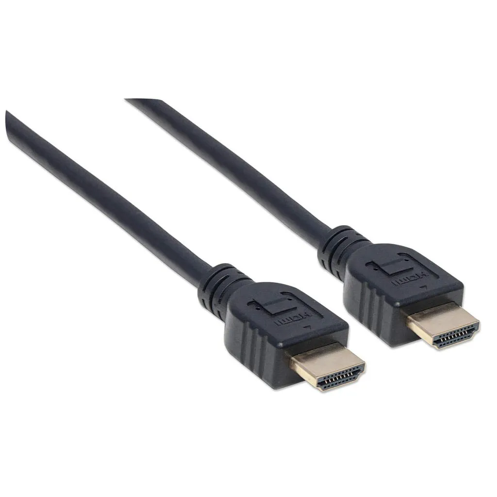 Manhattan High Speed HDMI-Kabel mit Ethernet-Kanal, CL3-zertifiziert für Wandinstallationen, HEC, ARC, 3D, 4K@60Hz, CL3, HDMI-Stecker auf HDMI-Stecker, geschirmt, schwarz, 5 m – Bild 2