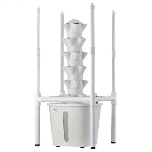 VEVOR Hydroponischer Turm 30 Pods, Hydrotower 6 Ebenen, Hydroponik-Anbausystem-Set mit LED-Pflanzenlampe, App-Steuerung, 20-L-Wassertank & Pumpe, Hydroponic Tower für Kräuter, Obst & Gemüse – Bild 8