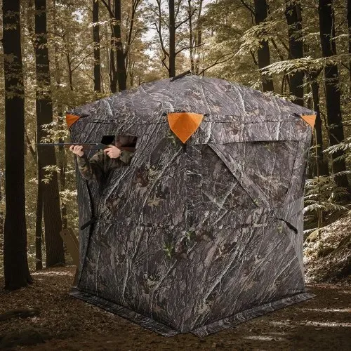 VEVOR Jagdversteck Jagdzelt Bodenversteck für 1–2 Personen Pop-Up-Hirschversteck mit Tragetasche, tragbares & belastbares Jagdzelt mit 3 horizontalen Fenstern für die Hirschjagd – Bild 7