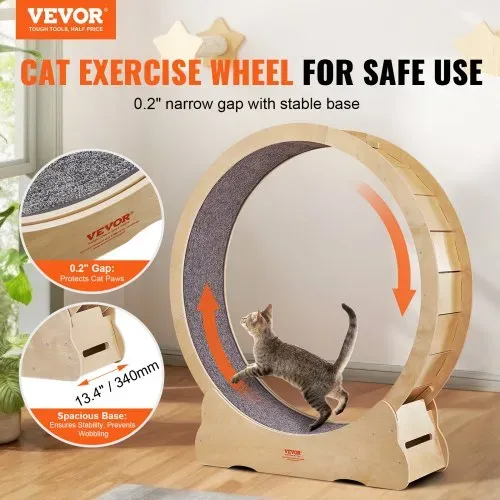VEVOR Katzenlaufrad 1320x340x1415mm Laufrad Katzen aus Birken-& Pappelsperrholz Katzenrad Geräuscharm Abnehmbare Innenmatte Cat Wheel Geeignet für Katzen mit einem Gewicht von 8kg bis 14kg VEVOR Katzenlaufrad 1320x340x1415mm Laufrad Katzen aus Birken-& Pappelsperrholz Katzenrad Geräuscharm Abnehmbare Innenmatte Cat Wheel Geeignet für Katzen mit einem Gewicht von 8kg bis 14kg