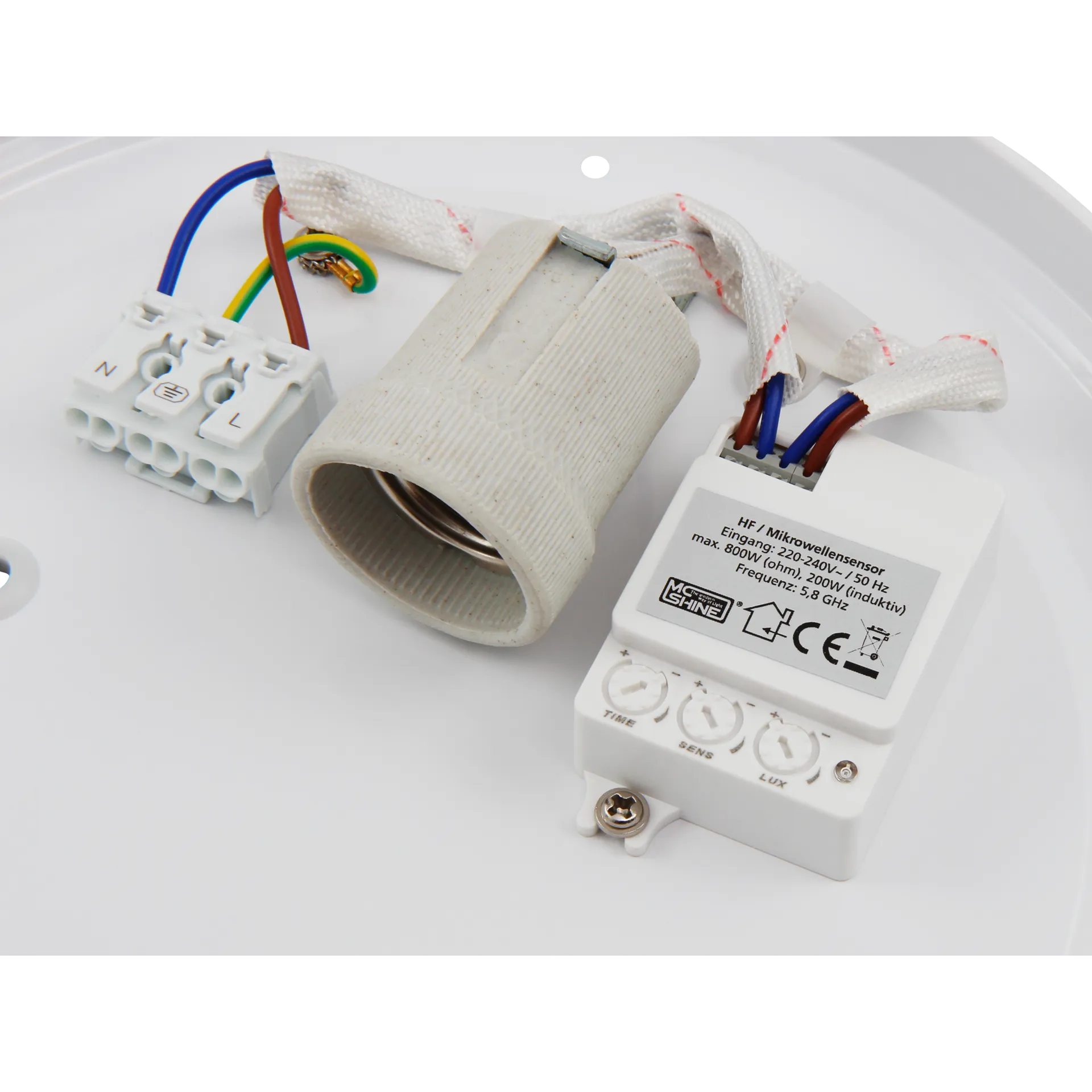 Deckenleuchte McShine ''Star-HF'' für 1x E27, Ø28cm, HF-Bewegungsmelder – Bild 5