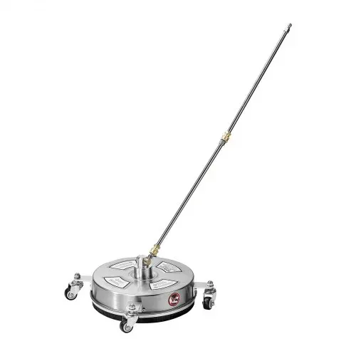 VEVOR 325 mm Hochdruckreiniger, Oberflächenreiniger, Flächenreiniger aus Edelstahl mit 4 Rädern, max. 4000 PSI, 6,35 mm Schnellanschluss, 2 Sprühdüsen, 2 verlängerte Stäbe für Beton, Terrasse, Deck – Bild 10