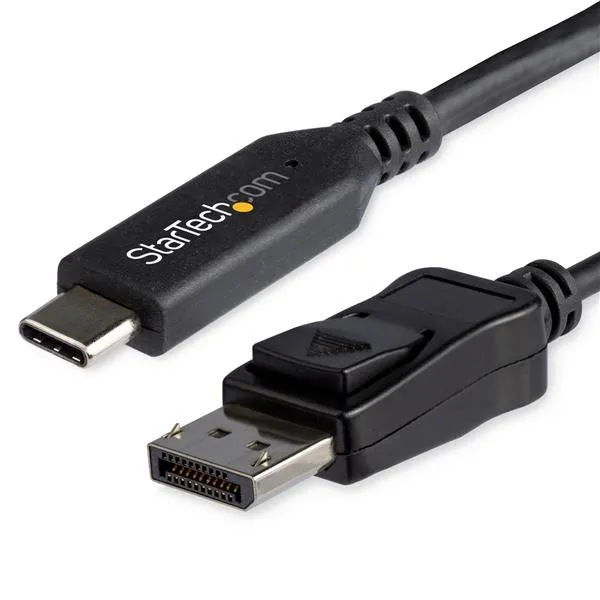 StarTech.com 1,8m USB-C auf DisplayPort 1.4 Kabel – 4K/5K/8K USB Typ C zu DP 1.4 Alt Mode Video Adapter Konverter – HBR3/HDR/DSC – 8K 60Hz DP Monitor Kabel für USB-C/Thunderbolt 3 StarTech.com 1,8m USB-C auf DisplayPort 1.4 Kabel – 4K/5K/8K USB Typ C zu DP 1.4 Alt Mode Video Adapter Konverter – HBR3/HDR/DSC – 8K 60Hz DP Monitor Kabel für USB-C/Thunderbolt 3
